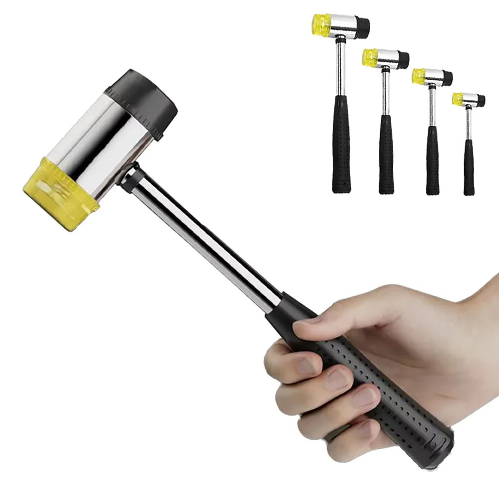 Dual Head Rubber Mallet with Insulated Detachable Handle – Soft Hammer for DIY