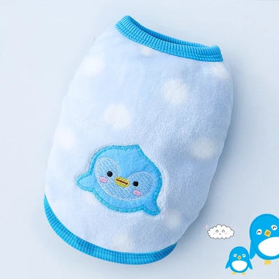 Soft Flannel Puppy Puffer Vest Winter Dog Cat Clothes Small Pets