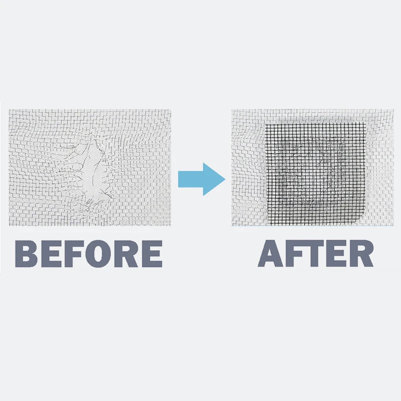 Window Screen Repair Tape, Waterproof Anti-Mosquito Mesh Patch for Doors & Windows