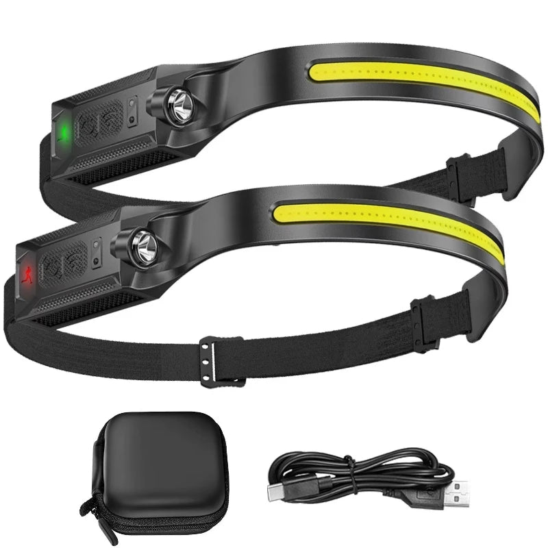 Rechargeable LED Headlamp - 3-Mode USB Work Headlight for Repairs, Camping & Emergencies