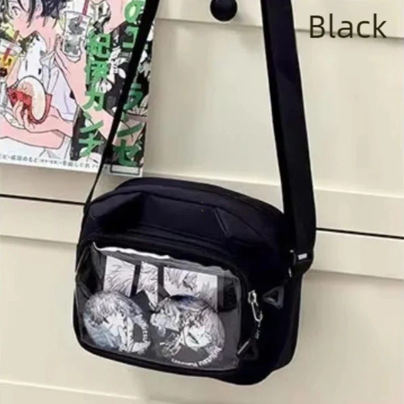Y2K Transparent School Itabag – Japanese Harajuku Crossbody Shoulder Bag for Girls