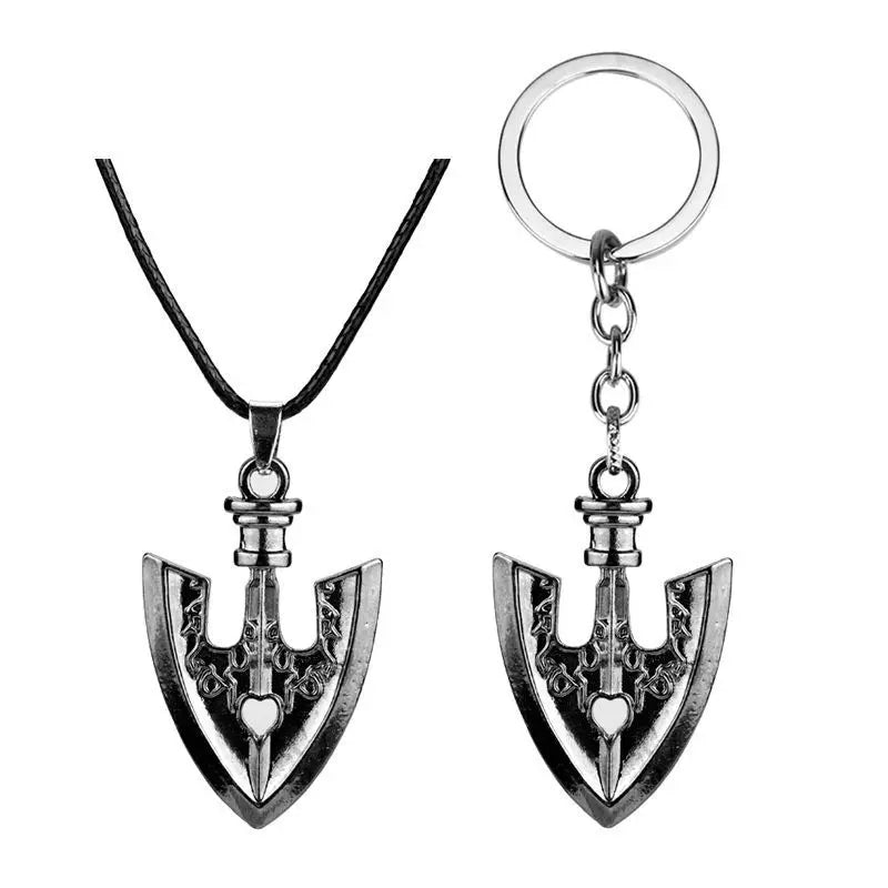JoJo's Bizarre Adventure Kujo Jotaro Arrow Pendant Chain Necklace - Anime Metal Choker Jewelry Gift for Fans