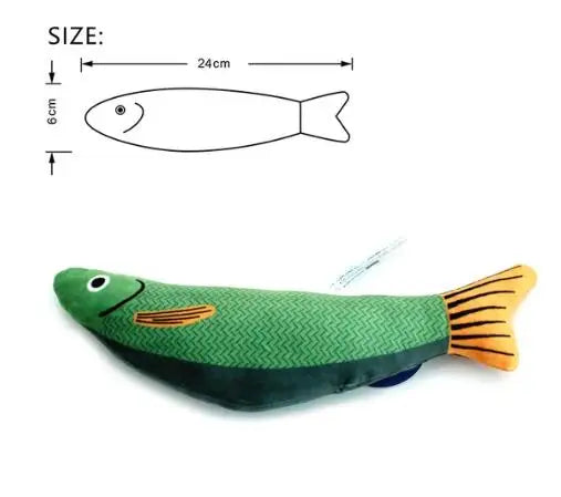 Fish Shape Catnip Cat Toy Plush Teeth Grinding Interactive Kitten Chew Toy