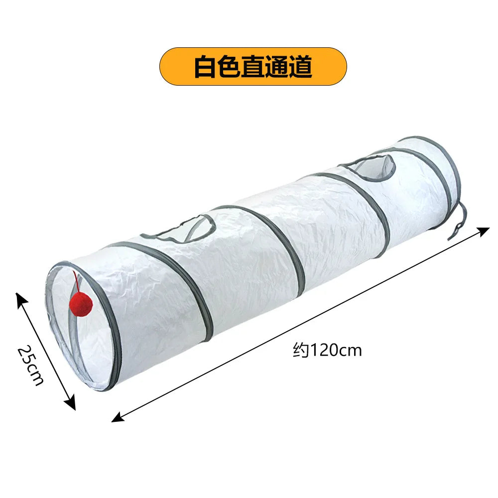 Foldable Cat Tunnel Tube – Interactive Play Tunnel Toy for Kittens, Puppies & Rabbits