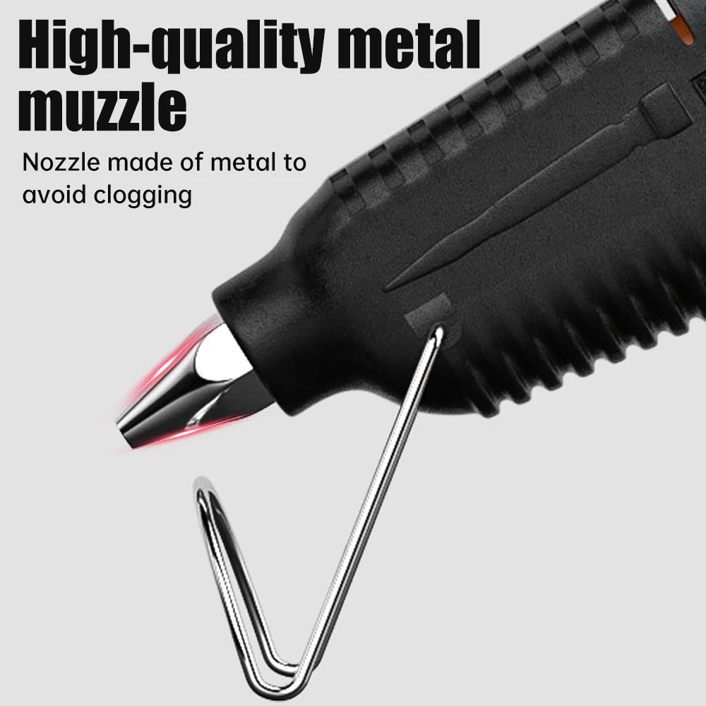 100W Hot Glue Gun with 11mm Glue Stick Slot - Fast-Heating DIY Craft & Repair Tool