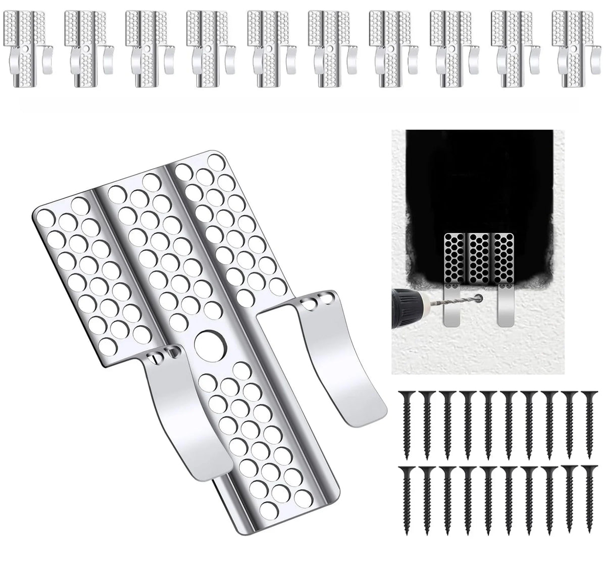 Drywall Repair Clips Patch Kit Wall Hole Fixing Hardware