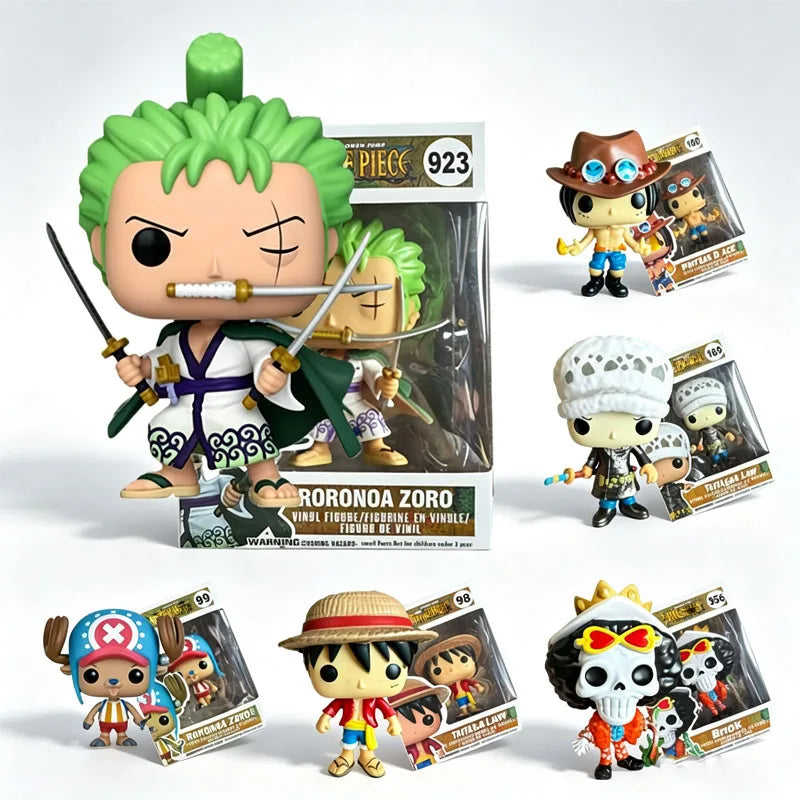 Funko-Style One Piece Vinyl Figure Luffy Zoro Sanji Anime Desktop Collectible
