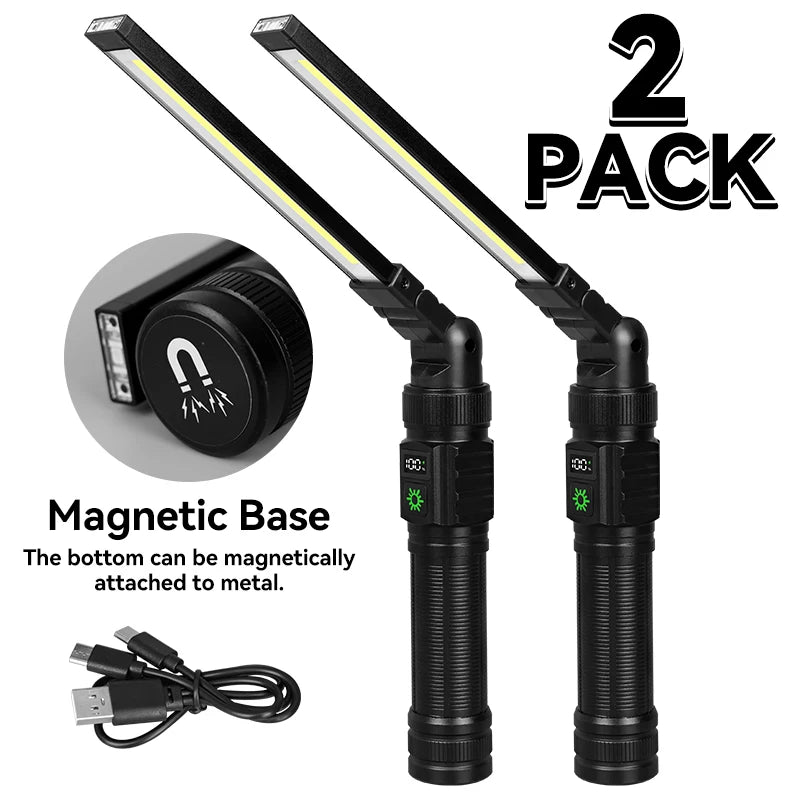 Magnetic Work Light, 1500 Lumen Rechargeable LED with 360° Rotation