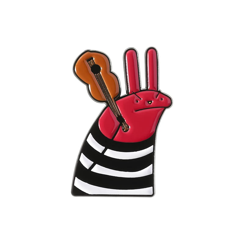 Cartoon Angry Red Rabbit Enamel Pins - Anime Prison Bunny Brooch Lapel Badge Gift