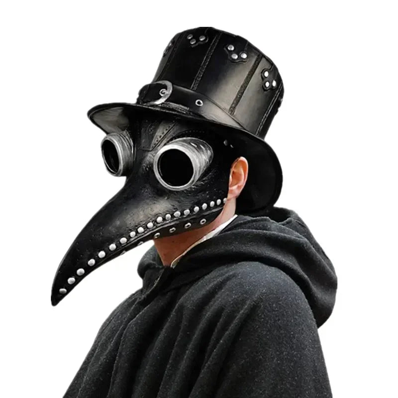 Plague Doctor Latex Mask – Steampunk Bird Beak Halloween Costume Mask for Adults & Kids