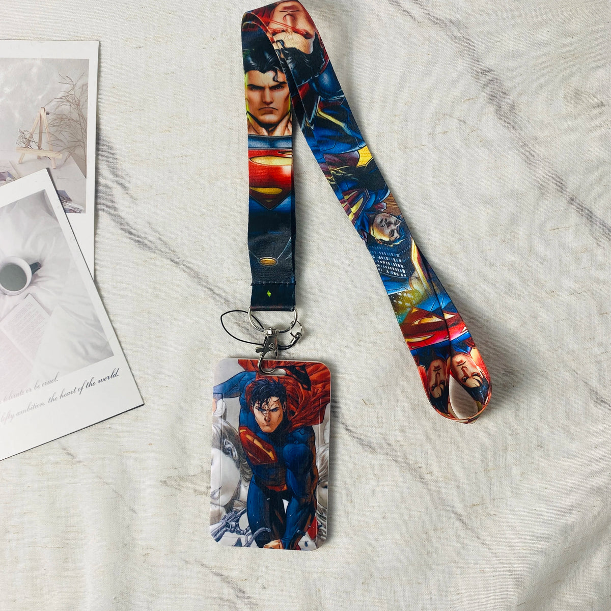 Anime Characters Card Holder Lanyard Keychain Bus ID Credit Card Cover Fans Gift