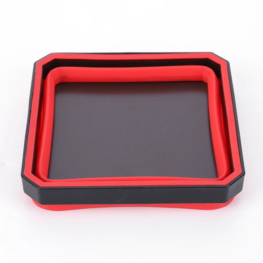 Magnetic Screw Tray 5 Inch – Collapsible Silicone Parts Bowl for Mechanics, Plumbers & DIY