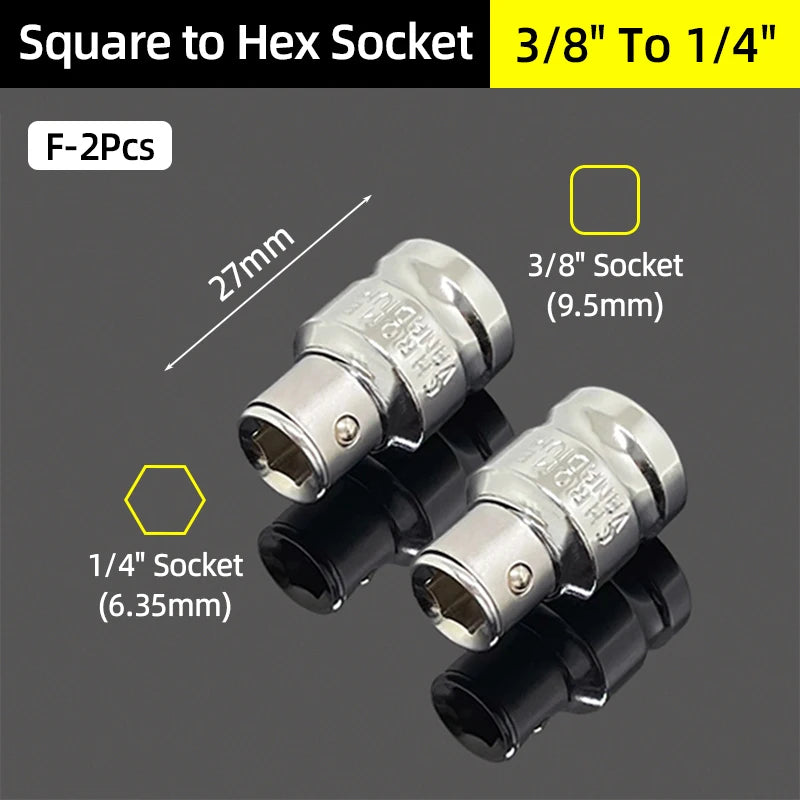 Socket Adapter Converter Set Ratchet Drive Reducer Kit
