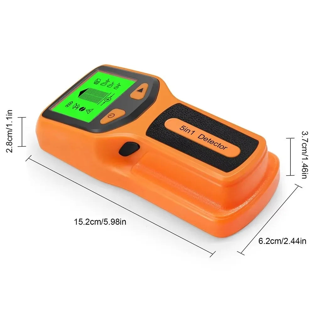 Wall Stud Detector – 5-in-1 Electronic Stud, Metal & AC Wire Scanner with LCD Display