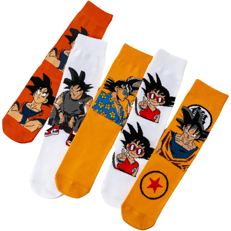 Bandai Dragon Ball Mid-Tube Socks – Anime Cartoon Cotton Crew Socks for Men