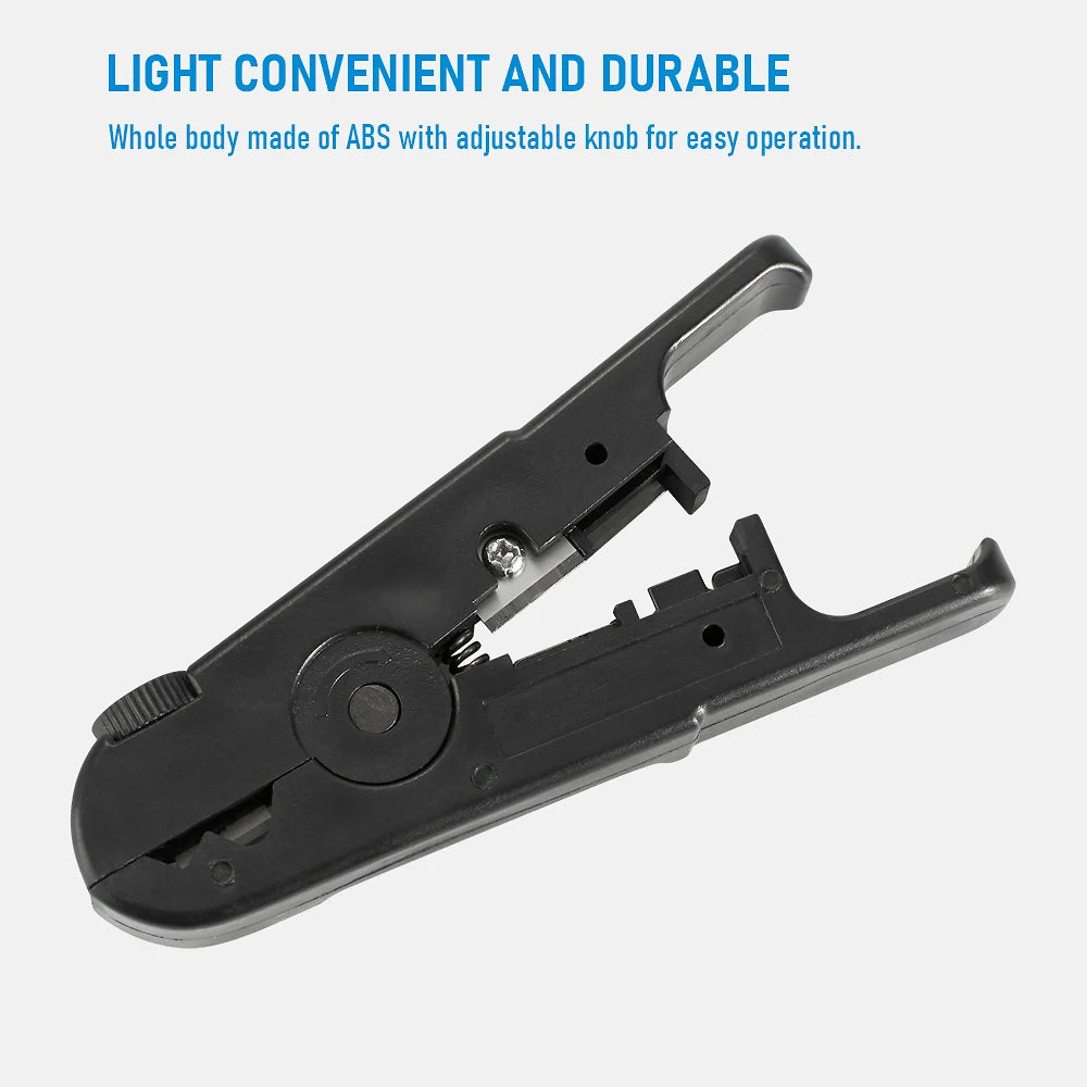 Ethernet Cable Wire Stripper & Cutter Tool for CAT5E CAT6 CAT7 Round Cable, DIY