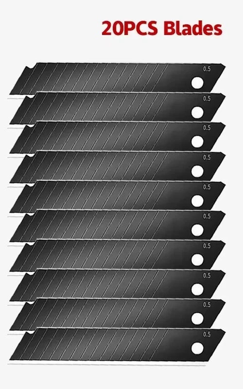 Utility Knife Blades 100mm Carbon Steel Replacement Cutter Pack