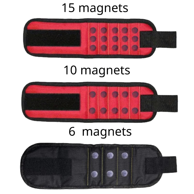 Magnetic Wristband for Screws, Nails & Drill Bits - Hands-Free Tool Holder Wrist Band