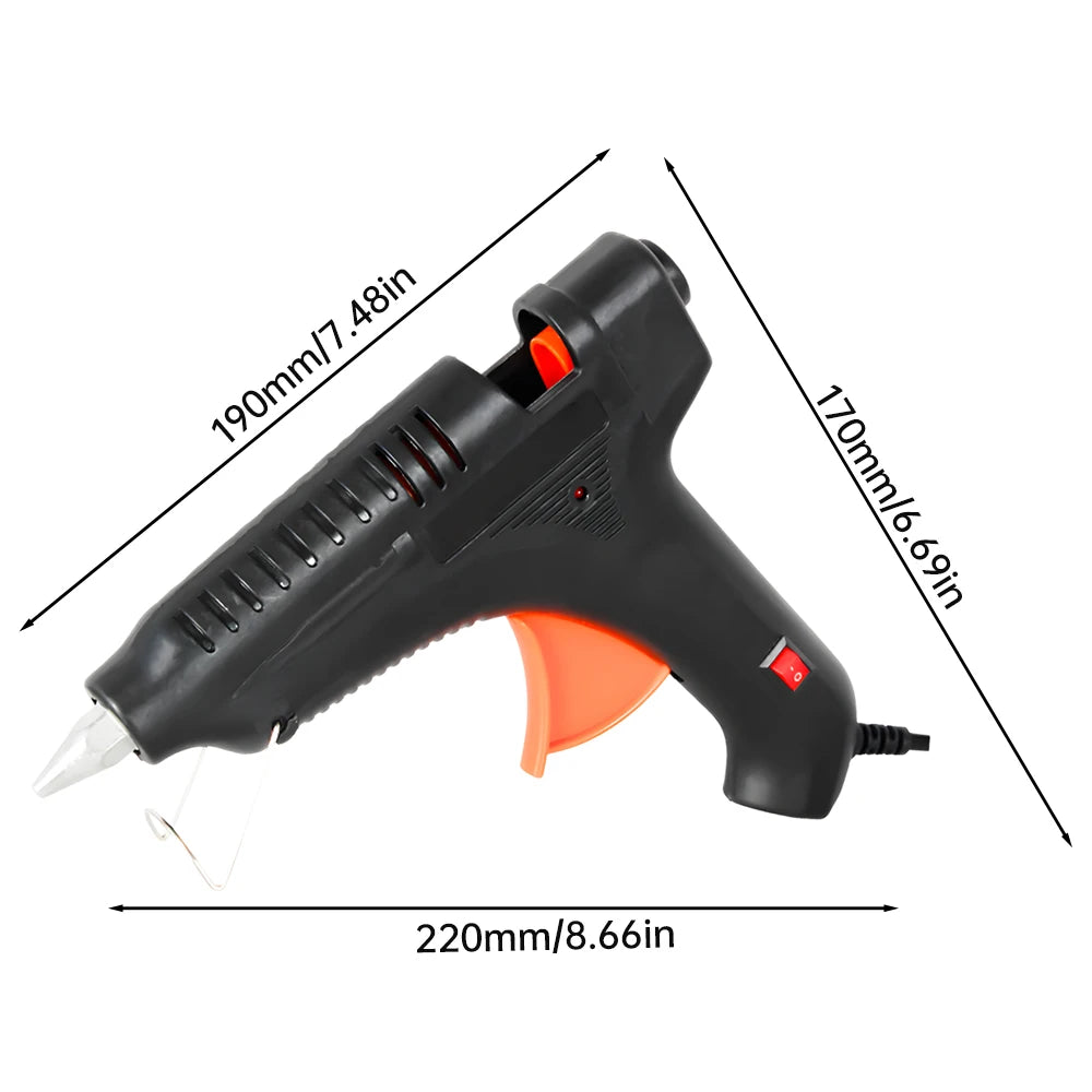 100W Hot Glue Gun with 11mm Glue Stick Slot - Fast-Heating DIY Craft & Repair Tool