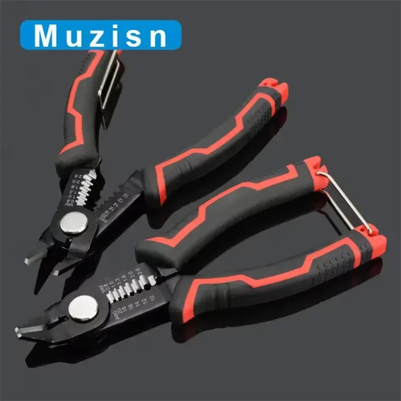 Mini Wire Cutter Pliers - Diagonal Cutting Wire Stripper Electrical Hand Tool, Spring Loaded