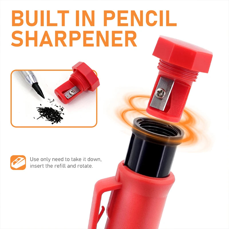 Carpenter Pencil Set 2.8mm Flat Construction Marking Pencils