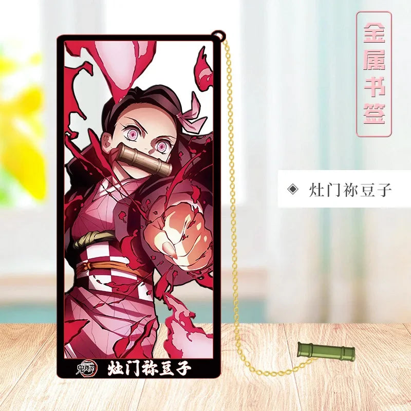 Demon Slayer Metal Bookmark Set – Anime Character Page Markers for Readers & Collectors