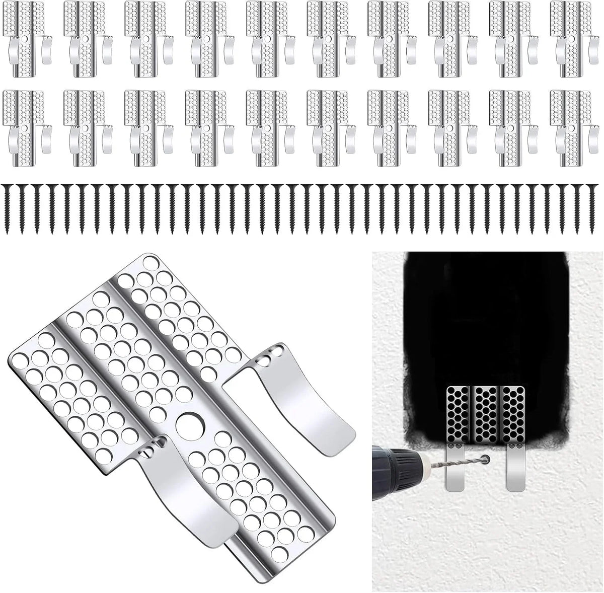 Drywall Repair Clips Patch Kit Wall Hole Fixing Hardware