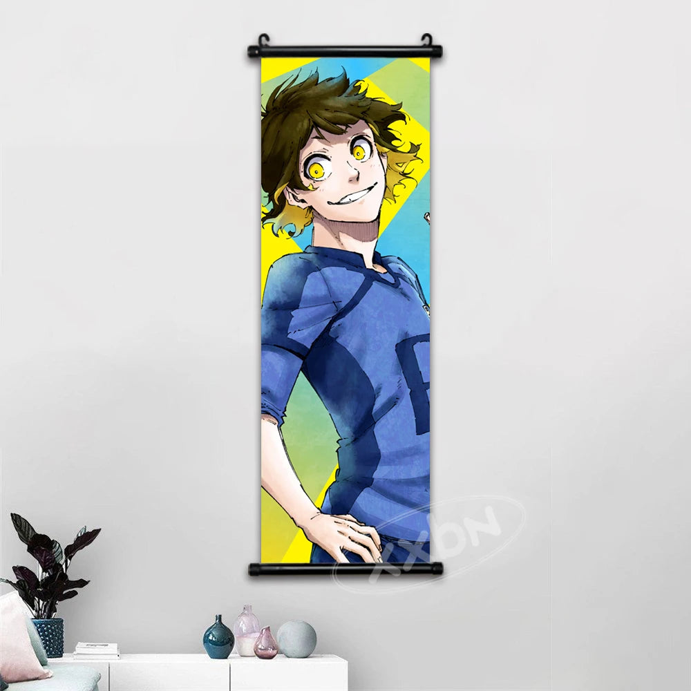 Blue Lock Anime Poster Canvas Wall Art Isagi Yoichi Chigiri Hyoma Home Decor