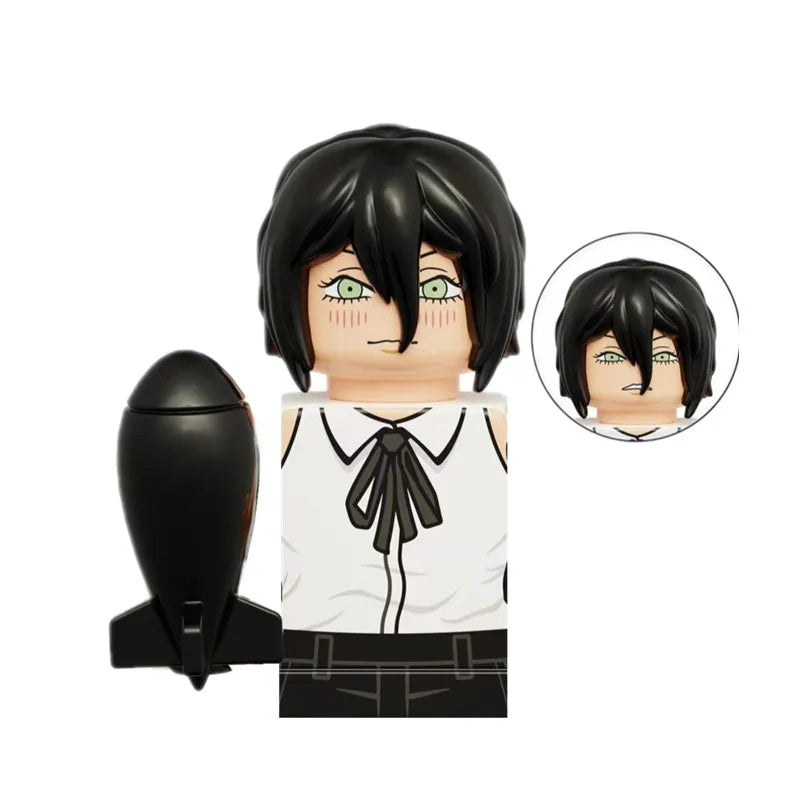 Chainsaw Man Building Block Figures, Mini Anime Brick Minifigs Collectible Gift