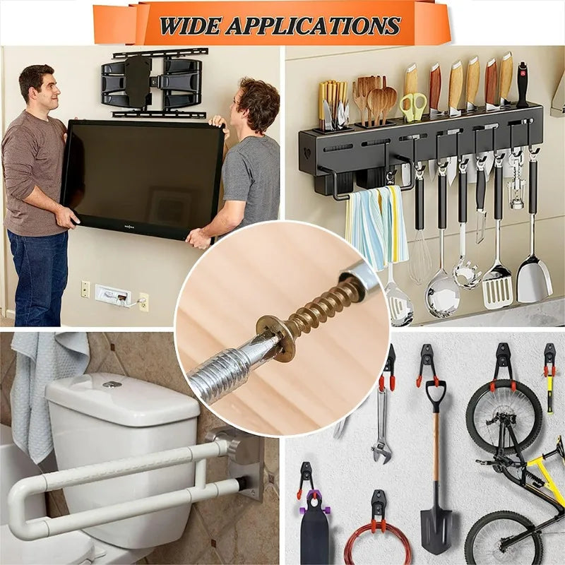 Expansion Pipe Wall Anchors with Self-Tapping Screws – Hollow Wall, Drywall & Tile Fixings
