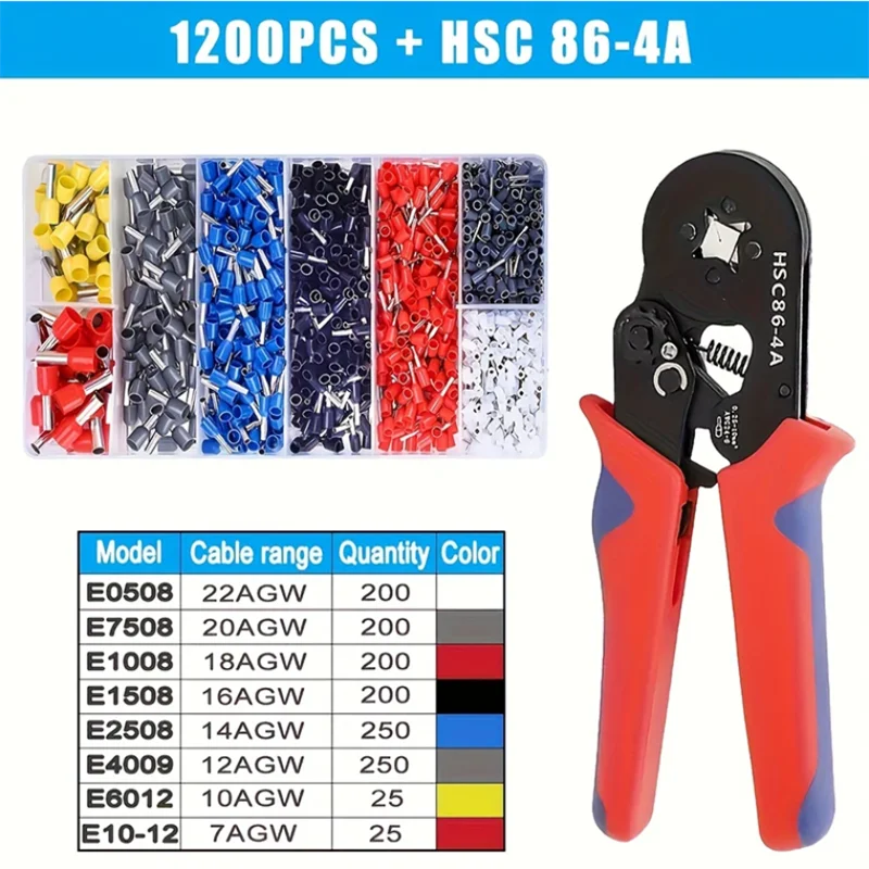 HSC8 Ferrule Crimper Pliers Wire End Terminal Tool