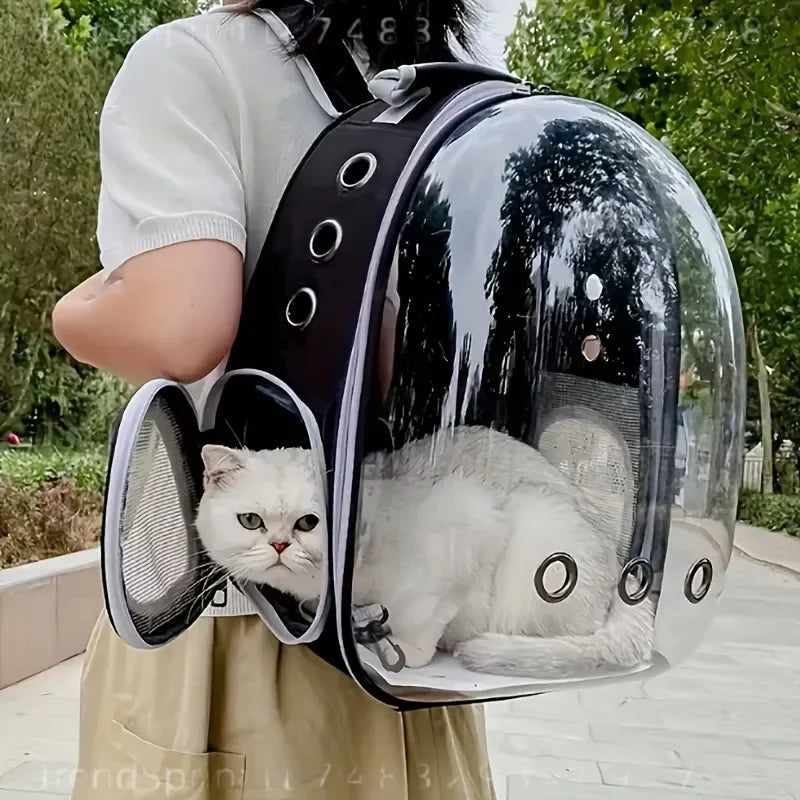 Pet Cat Carrier Backpack Double Shoulder Space Capsule Portable Travel Bag for Small Cats Dogs Breathable Outdoor Pet Carrier