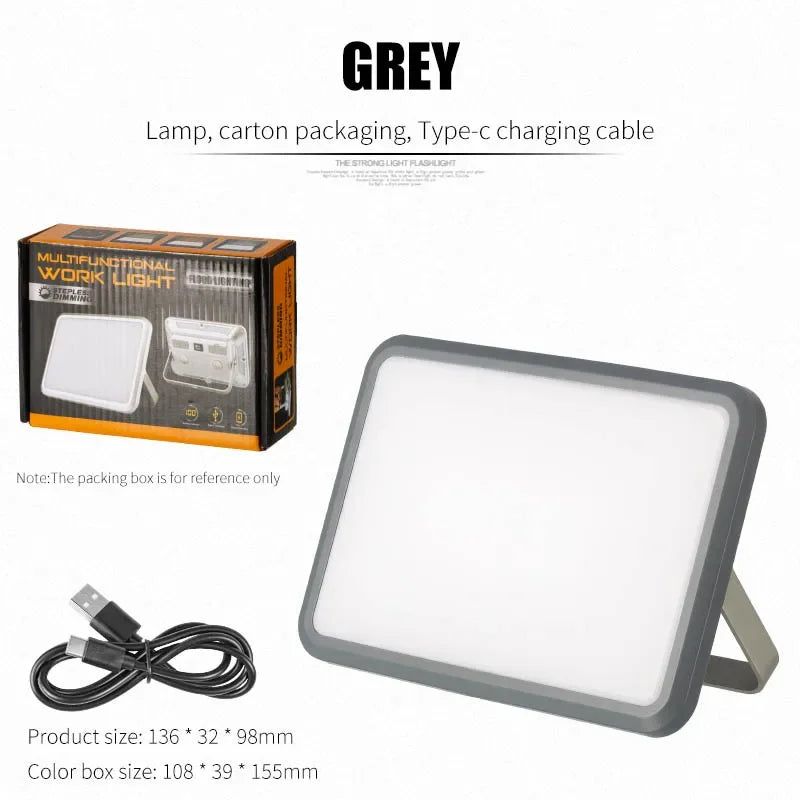 Magnetic Rechargeable LED Work Light - Super Bright Floodlight for Garage, Job Site & Camping