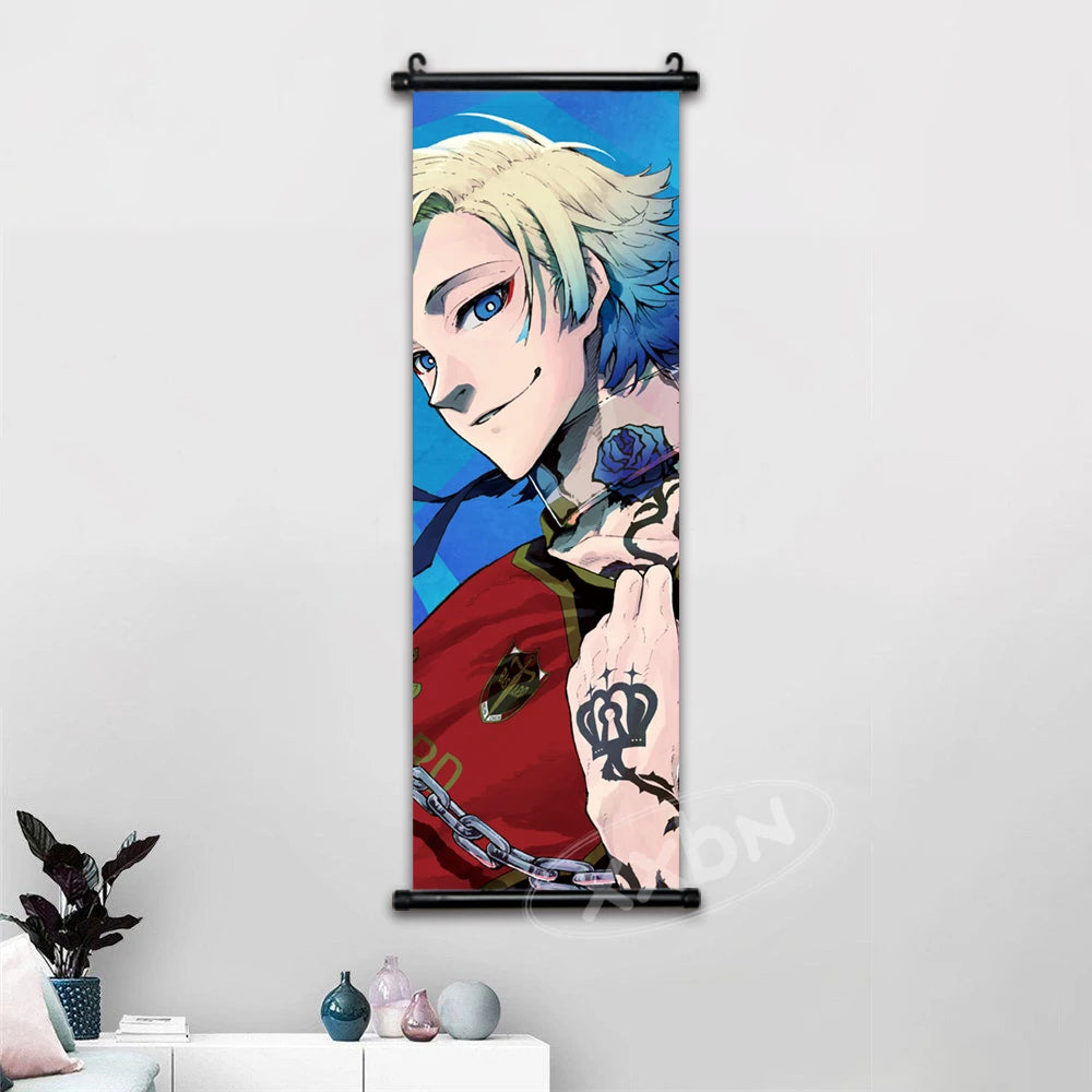 Blue Lock Anime Poster Canvas Wall Art Isagi Yoichi Chigiri Hyoma Home Decor