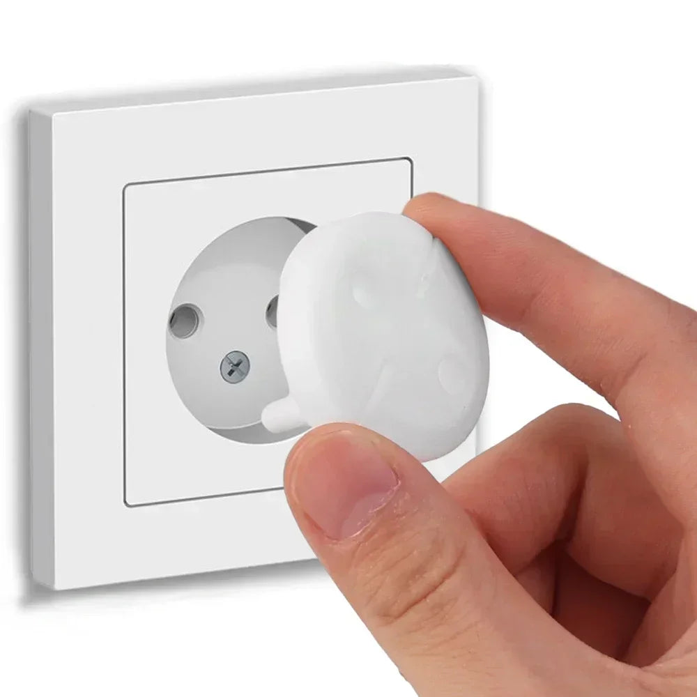 Child Safety Electrical Socket Covers, White Outlet Plug Protectors, 10 PCS