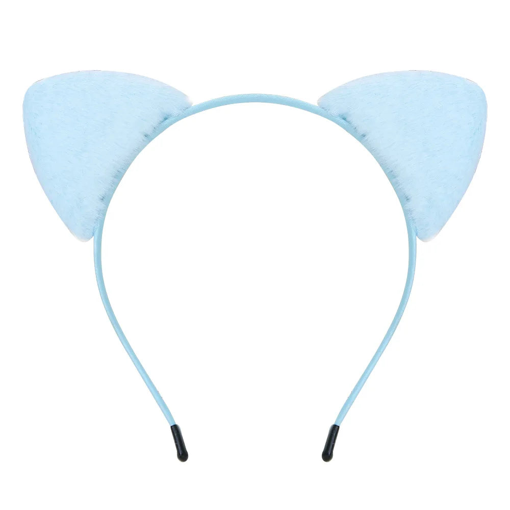 Cute Furry Cat Ears Headband – Cosplay Fancy Dress Hairband for Women & Girls