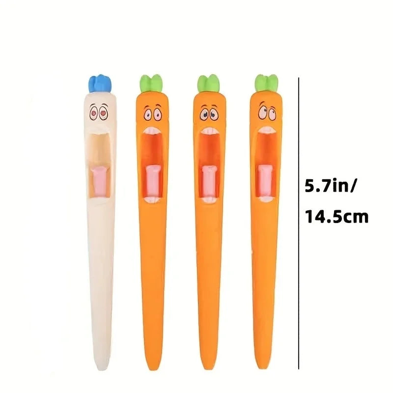 4pcs Radish Shaped Gel Pens Black Ink 0.5mm Fun Stationery Easter Party Favors