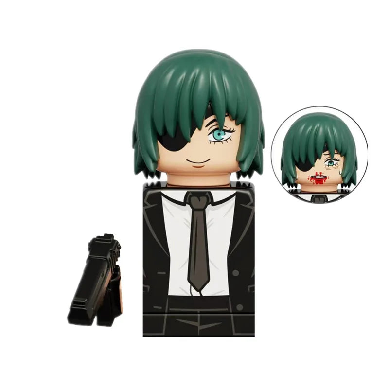 Chainsaw Man Building Block Figures, Mini Anime Brick Minifigs Collectible Gift