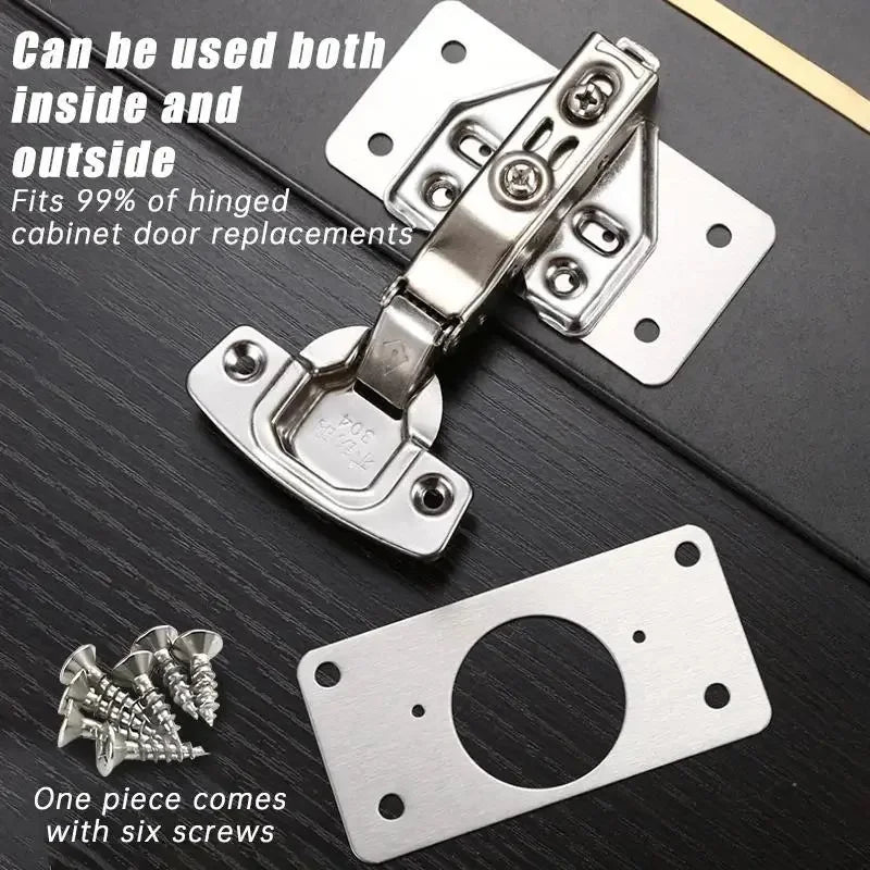 Cabinet Hinge Repair Plate Kit Door Mount Fix Hardware