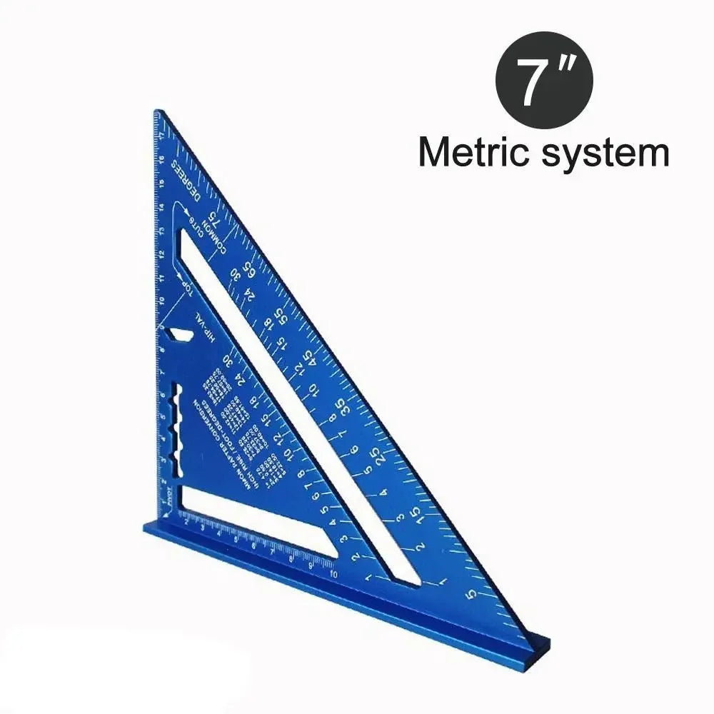 Aluminum Speed Square Ruler 7 Inch – Carpentry Layout & Angle Tool