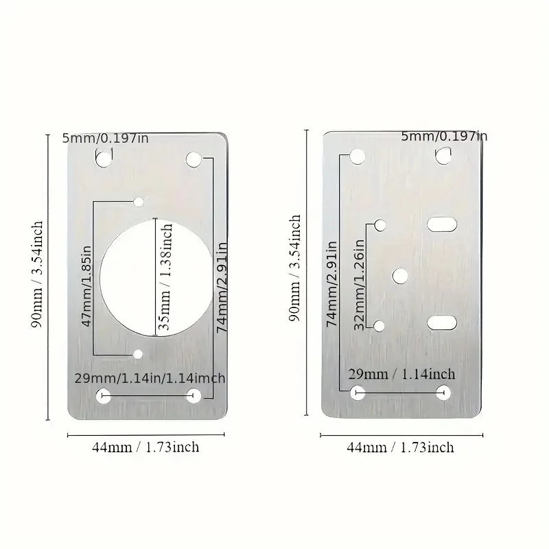 Cabinet Hinge Repair Plate Kit Door Mount Fix Hardware