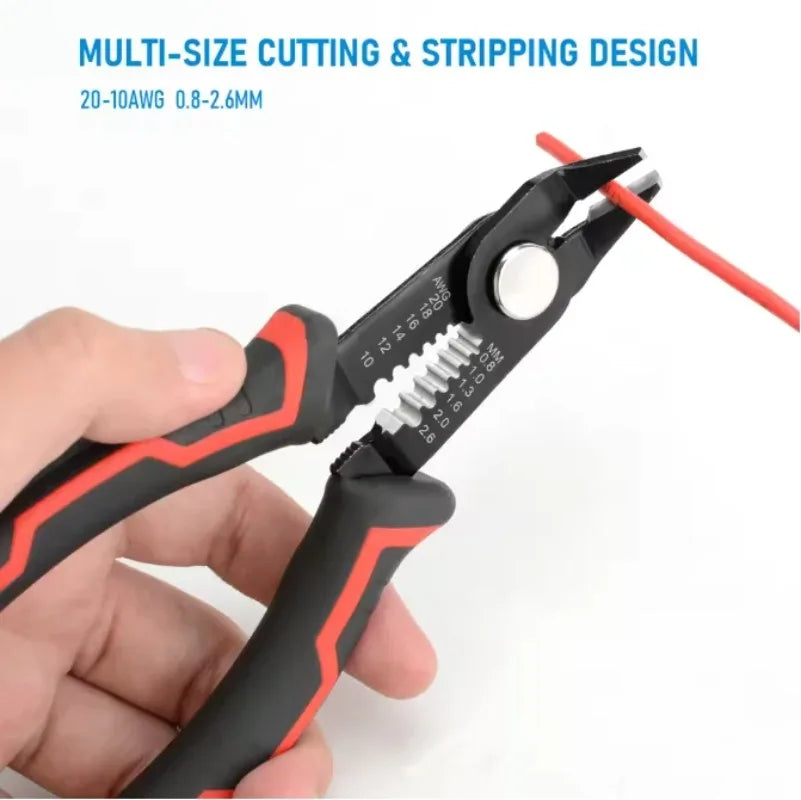 Mini Wire Cutter Pliers - Diagonal Cutting Wire Stripper Electrical Hand Tool, Spring Loaded