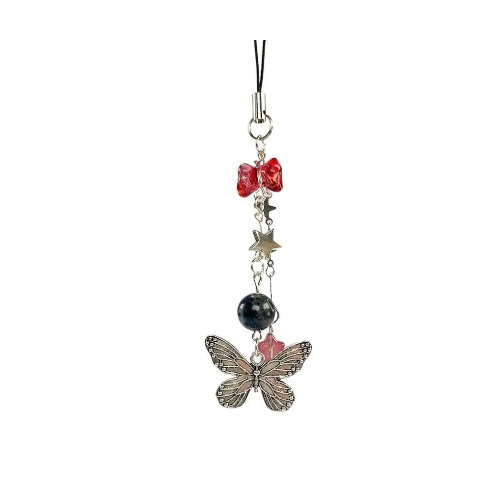 Y2K Butterfly Phone Charm Strap - Cute Phone Lanyard & Bag Pendant
