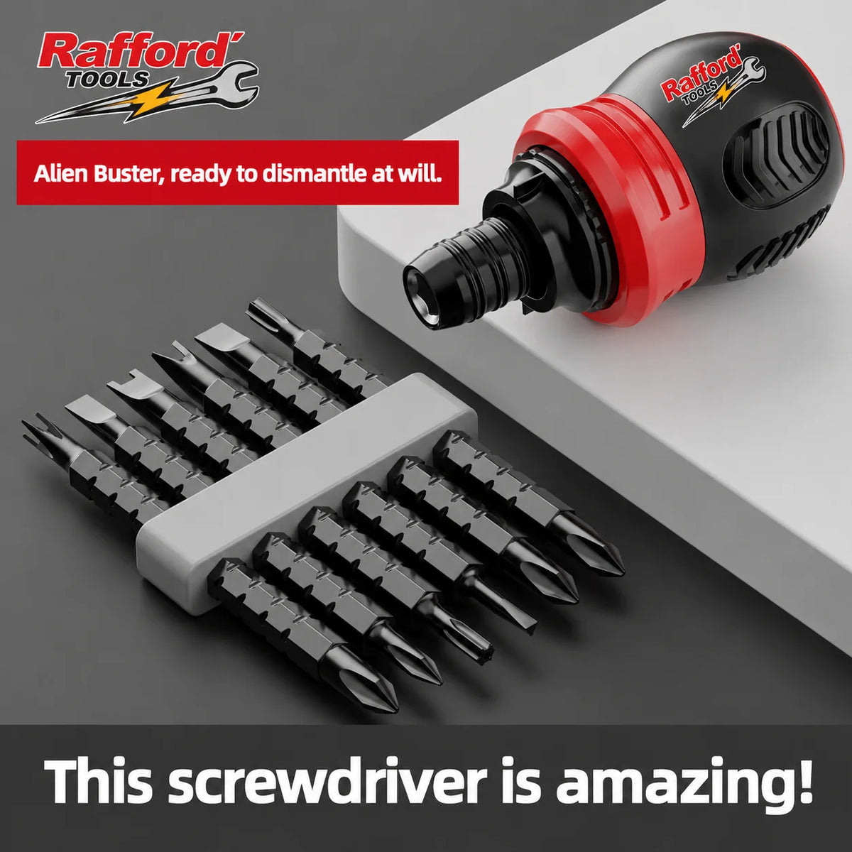 Rafford 13-in-1 Precision Ratchet Screwdriver Set CR-V Magnetic