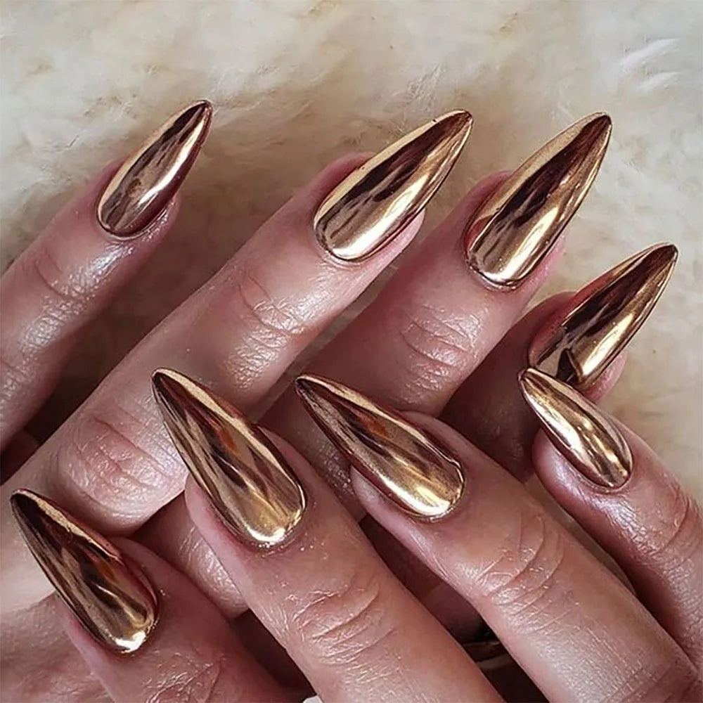 24Pcs Black Y2K Press On Nails, Diamond Butterfly Halloween Long Almond Tips
