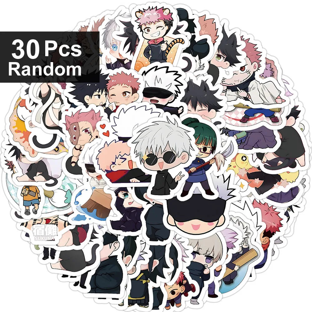 Jujutsu Kaisen Sticker Pack Waterproof Gojo Itadori Decals for Phone Laptop