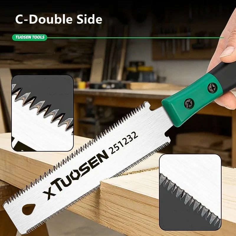 Fine-Tooth Folding Hand Saw for Wood, PVC & Drywall – Compact DIY Pocket Saw