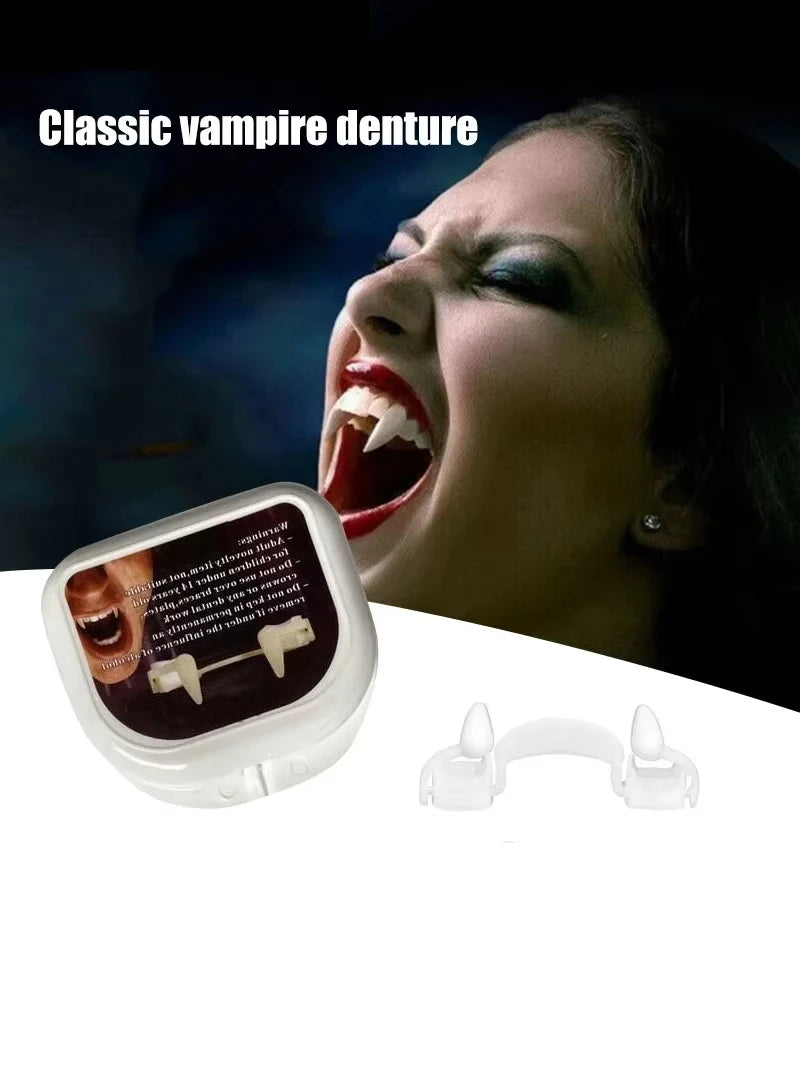 Vampire Teeth Fangs Dentures Halloween Party Cosplay Costume Prop Party Favors