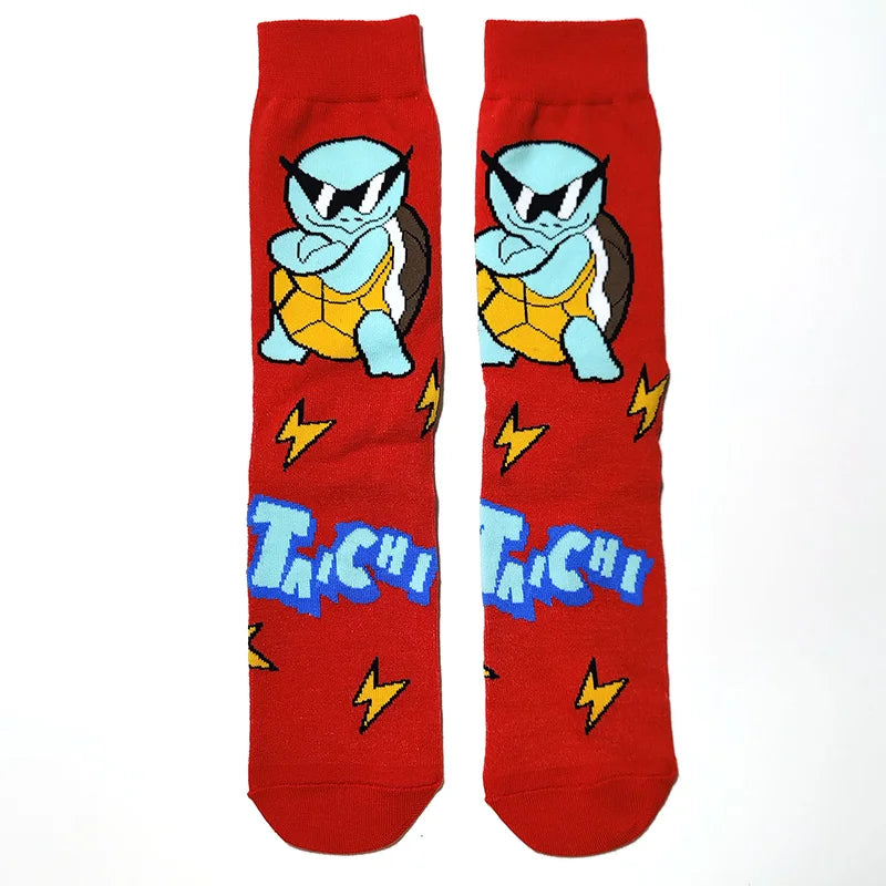 Pokémon Long Crew Socks – Pikachu, Eevee & Gengar Anime Cartoon Harajuku Athletic Socks