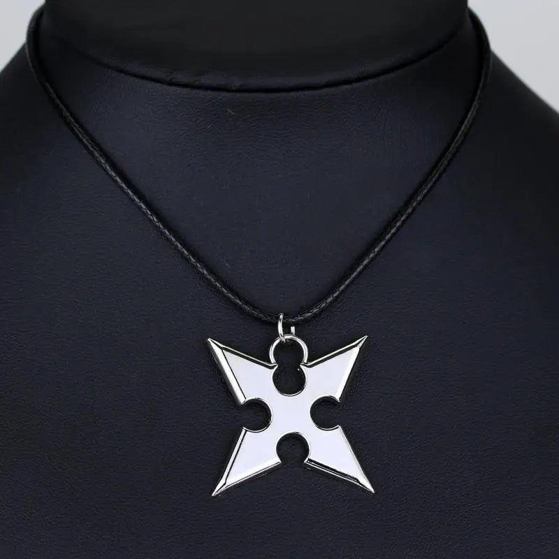 Kingdom Hearts Sora Key Blade Chain Pendant Necklace - Crown Charm Choker for Cosplay & Gaming Fans